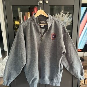 Gray Quarter-Zip Men's Sweater